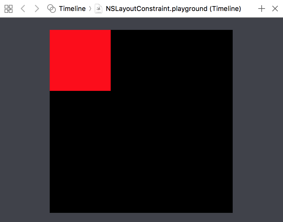 A black square with a red square in it