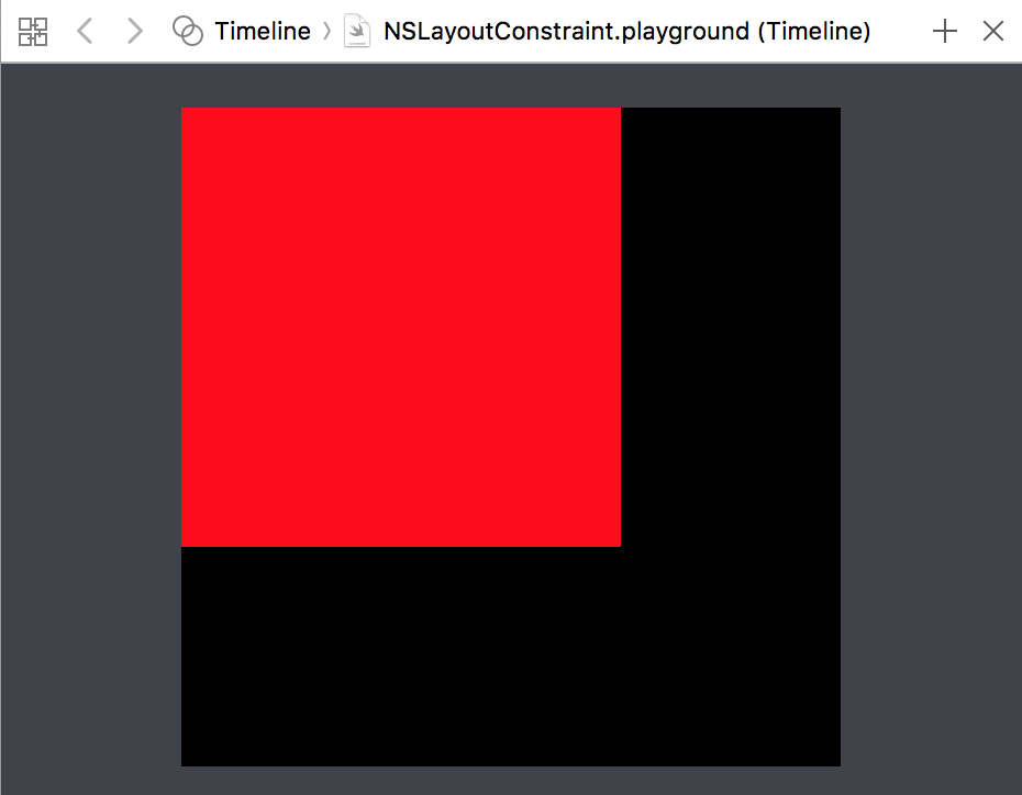 A black square with a red square in it